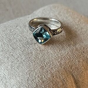Silpada Blue Topaz Sterling Silver Ring 6.25
